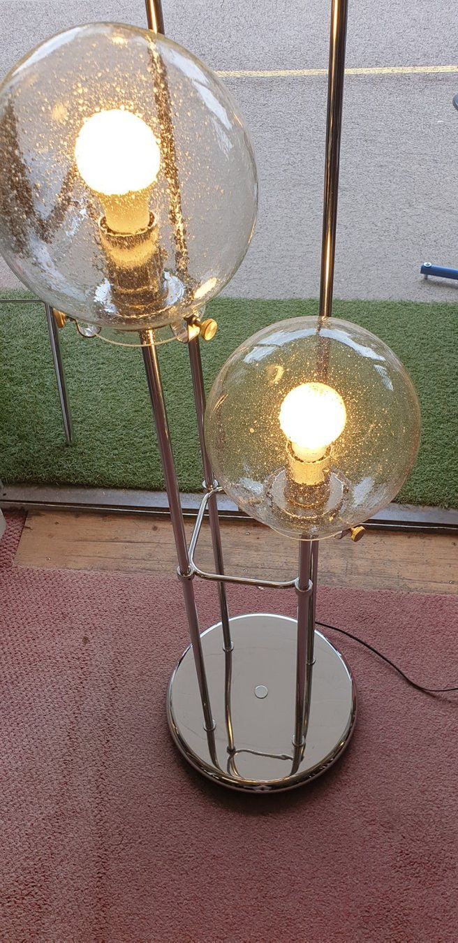 Lampes: Mid Century Stehlampe mit Glaskugeln – D'occasion à Emmen par Brockofsky 7