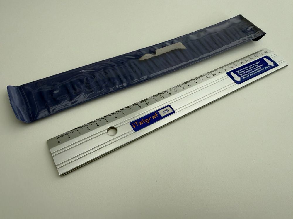 Talgraf 826 Metall-Massstab mit Chromstahlkante, NEU (Neu (gemäss ...