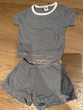 Petit Bateau Pyjama gestreift Grösse 86/2 ans, Top!