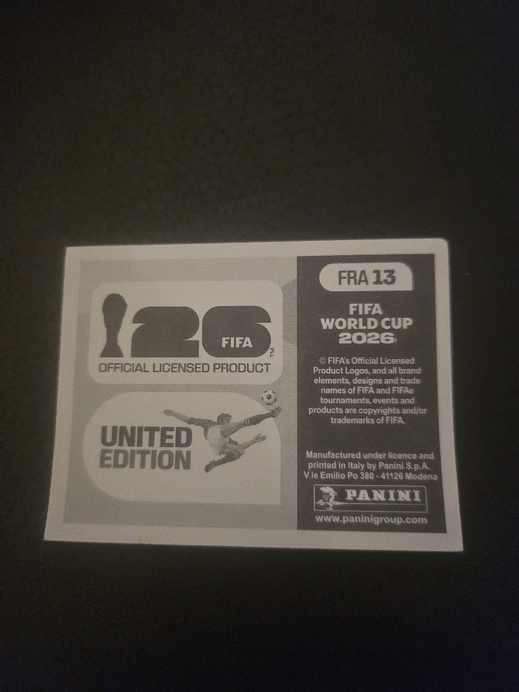 Panini Carte collezionabili: panini FRA 13  – Nuovo (secondo la descrizione) da Croy venduto da sylvie1350 1