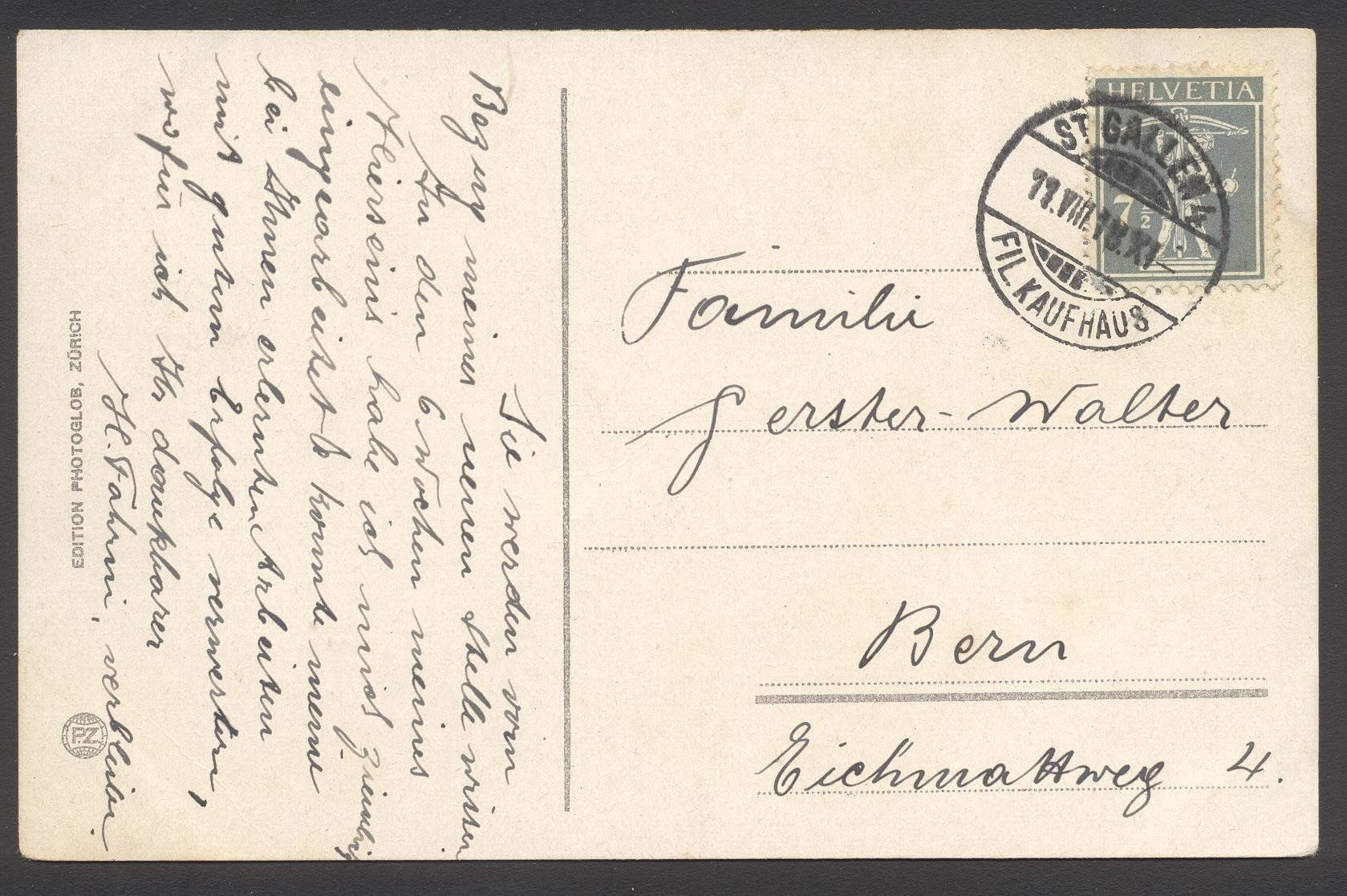 Cartes postales: PK St. Gallen - Kloster – D'occasion à Siebnen par Fstaehli 1