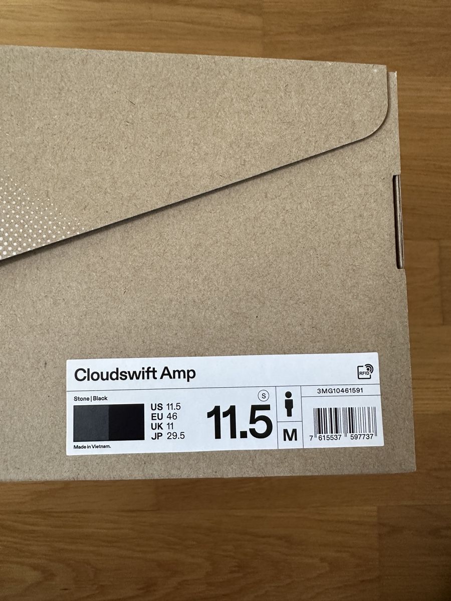 On Scarpe da uomo: On Cloudswift Amp Stone/Black Men's Size 11.5 New – Nuovo e nell'imballaggio originale da Zürich venduto da gel_8npg 4