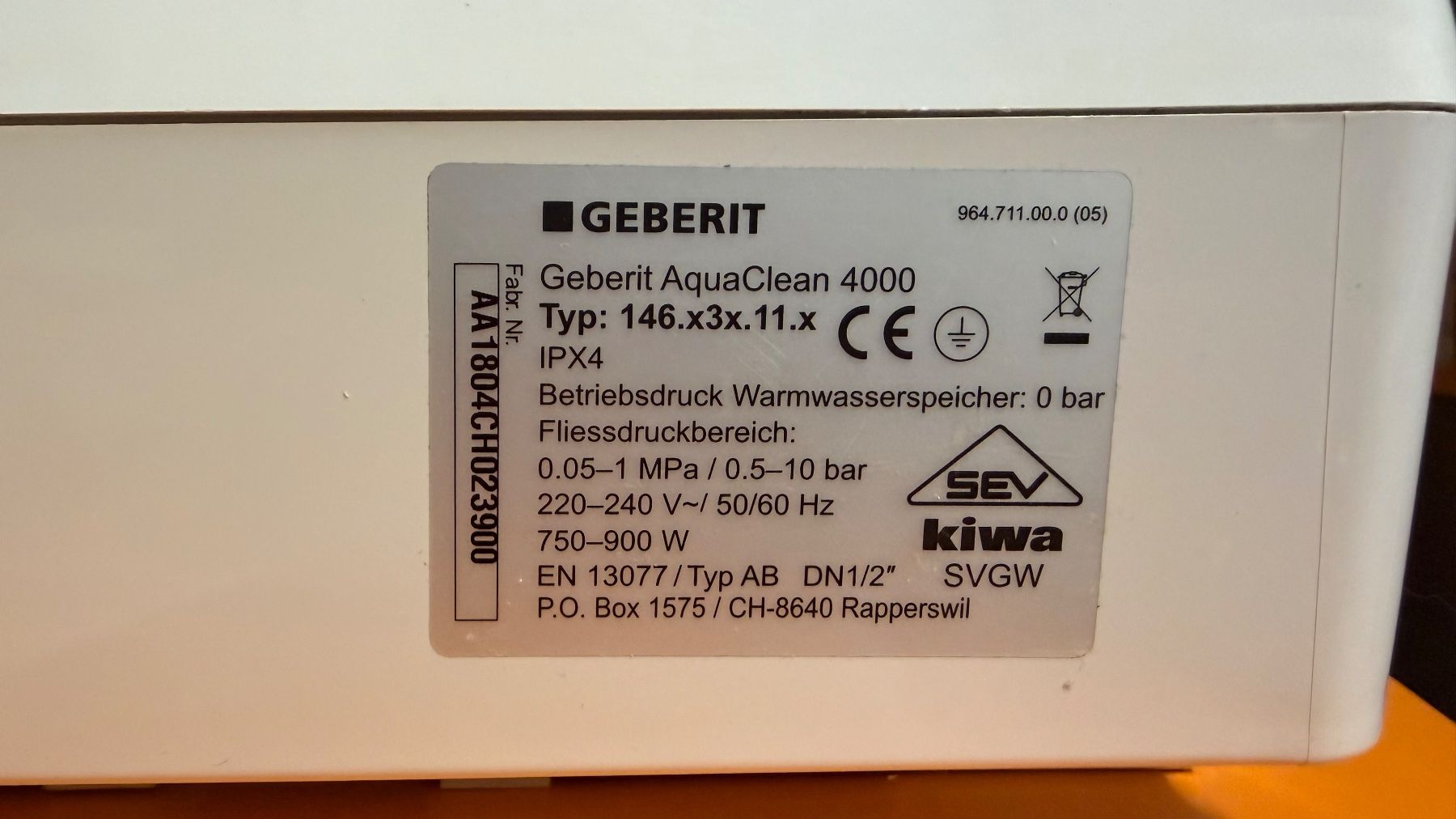 Geberit WC: Geberit Aquaclean 4000 – D'occasion à solothurn par salodurum 6