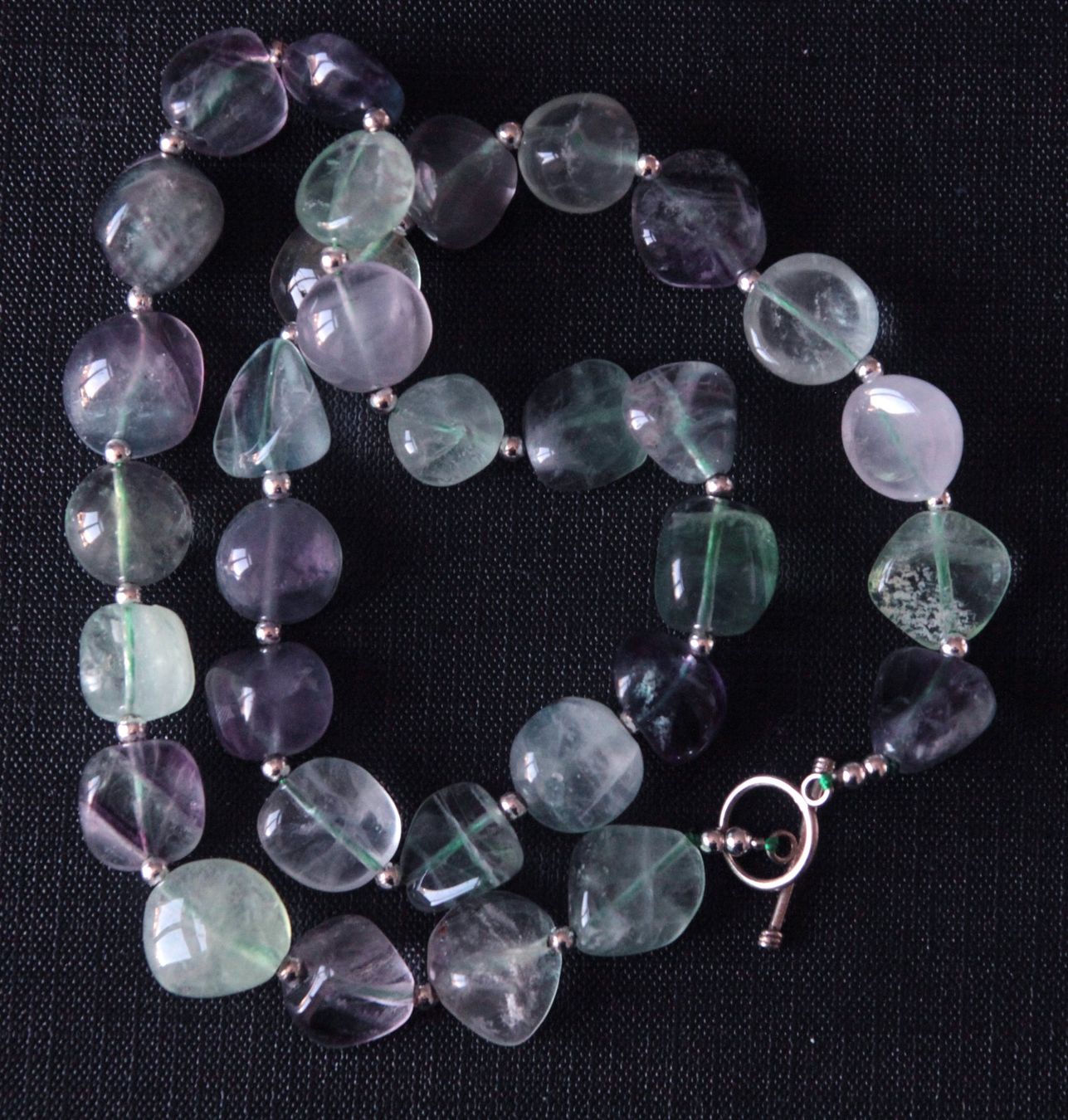 Catenine: NEU: Fluorit Kette Collier Edelstein – Nuovo (secondo la descrizione) da Matten b. Interl venduto da EdelsteineInterlaken