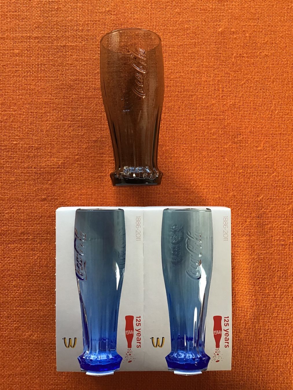 Coca-Cola Bicchieri: Coca-Cola Gläser: 3 Stück, davon 2 Originalverpackt! – Nuovo e nell'imballaggio originale da Rüti ZH venduto da Wernika1