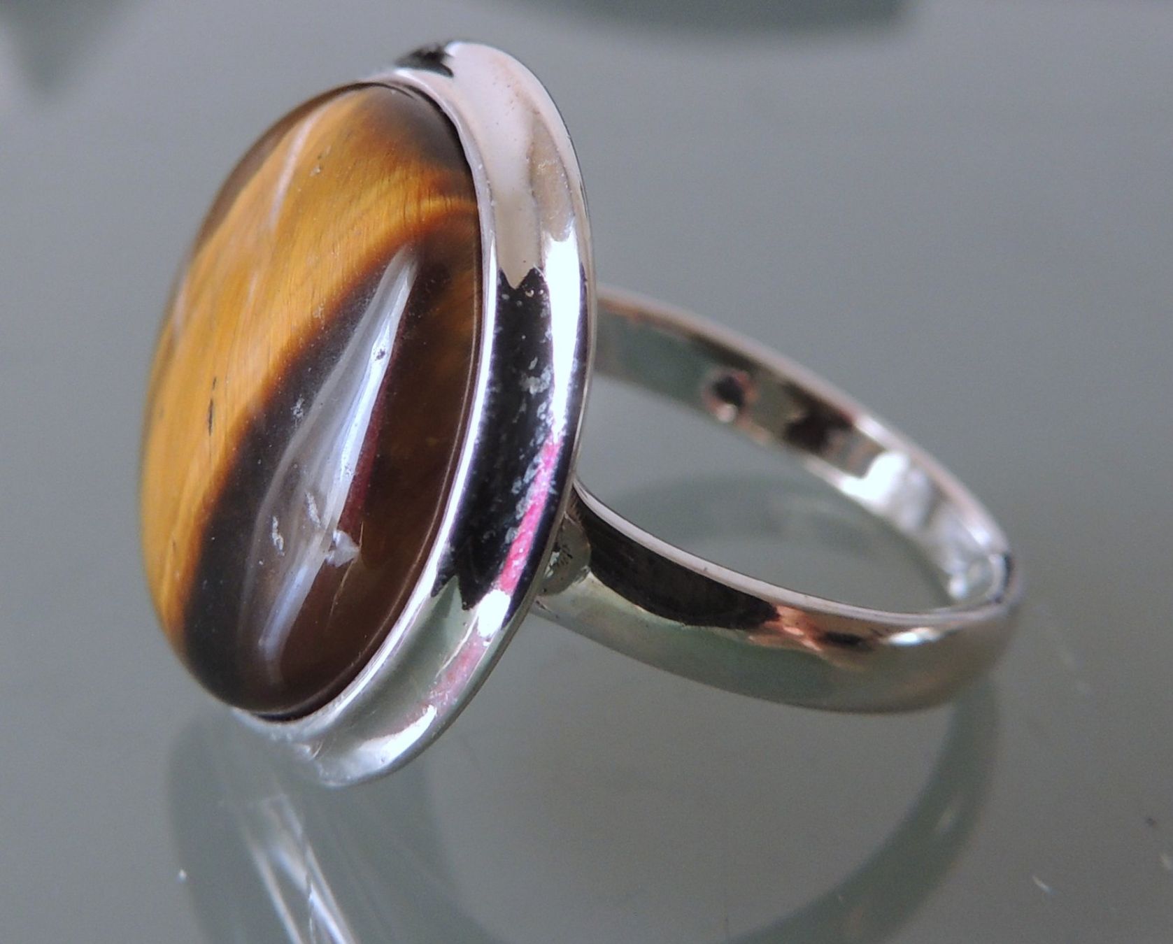 Anelli: Silber 925 Tigerauge Fingerring Gr. 54 – Nuovo e nell'imballaggio originale da Waldenburg venduto da schaller707 3