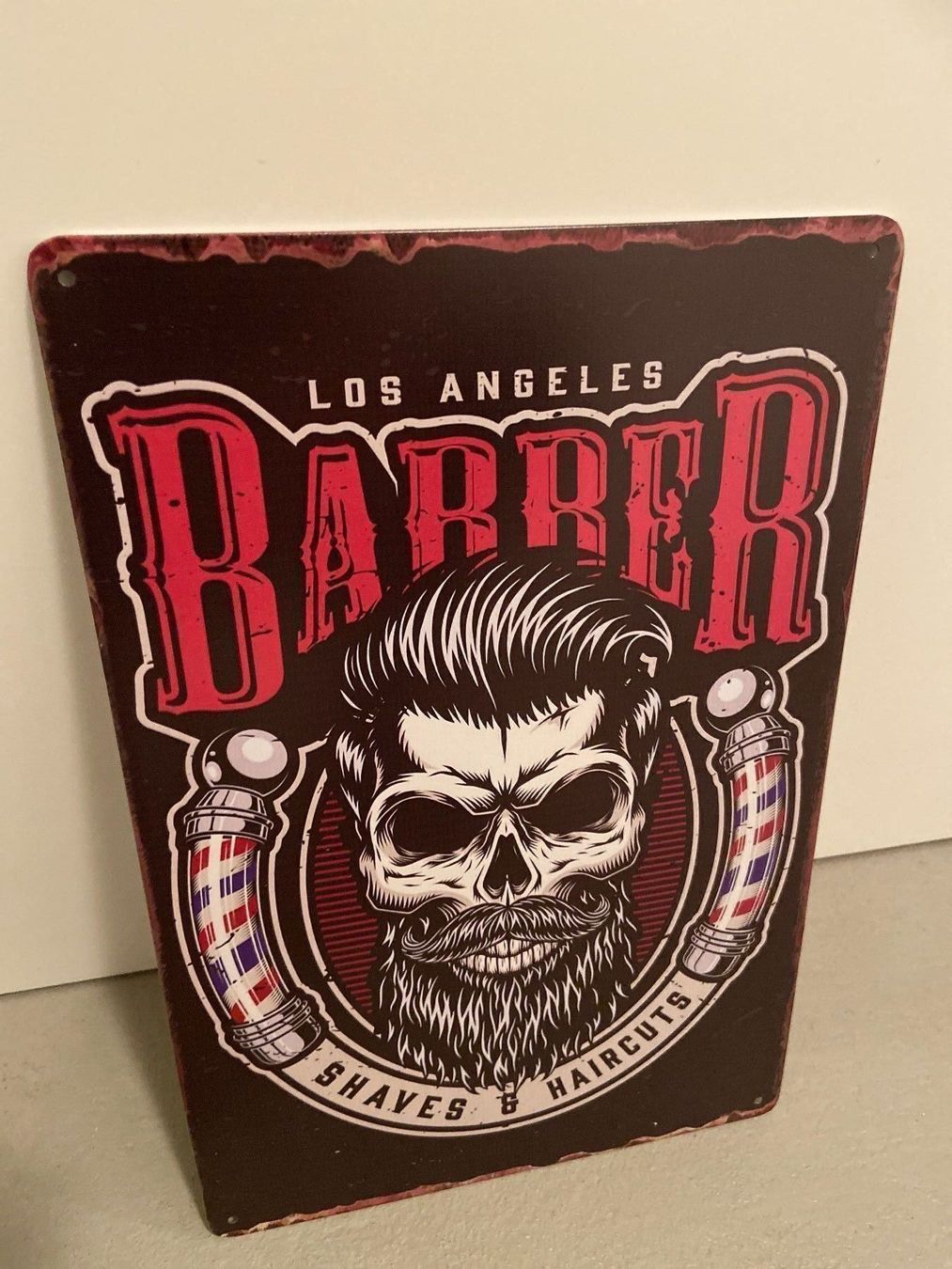 Insegne: BARBER Vintage Blechschild Tafel Einzigartig NEU ! – Nuovo e nell'imballaggio originale da Seon venduto da Aaargauer01 3