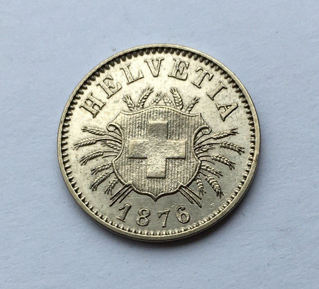Alle Münzen: 1876 5 Rappen unz – Neu (gemäss Beschreibung) aus Kirchberg SG von Zenhad69