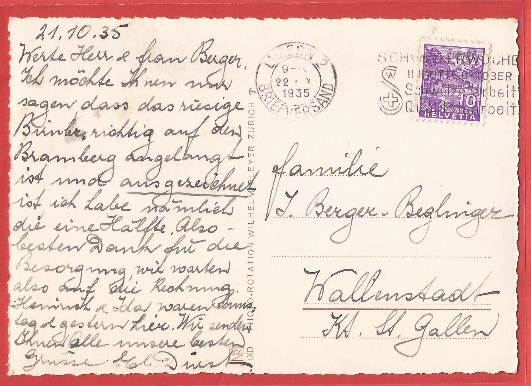 Ansichtskarten: Luzern - Bahnhofplatz mit Oldtimer - 1935 – Gebraucht aus Fislisbach von Porano 1
