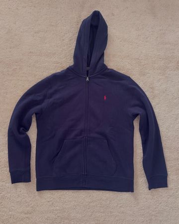Polo Ralph Lauren Hoodie Zippé bleu marine