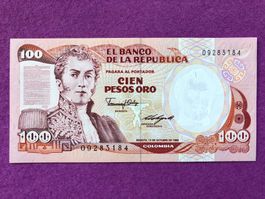 Kolumbien 1985 - Colombia 100 Pesos Oro UNC