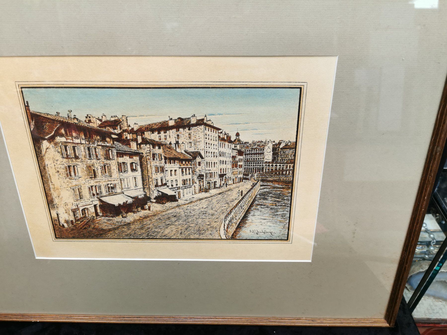 Grafica & Litografie: Scène de Genève signée – Usato da Genève venduto da Qanil77 1