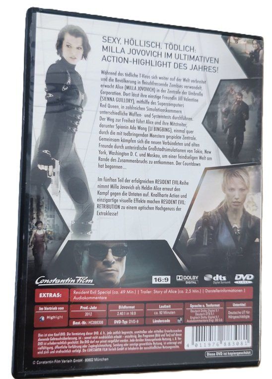 Alle DVDs: Resident Evil: Retribution (DVD) – Gebraucht aus Wilen b. Wollerau von morethanmusic 1