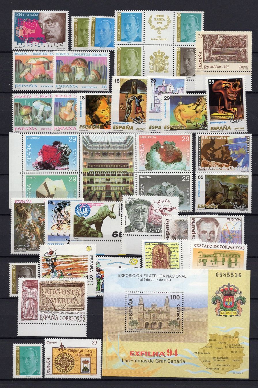 Tutti i francobolli: R6385  /  ESPAGNE 1994 année complète neuve XX – Nuovo (secondo la descrizione) da Ste-Croix venduto da MONT-TAGNAC