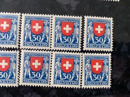 Pro Juventute Landeswappen Nr. 28, 32, 40 postfrisch **