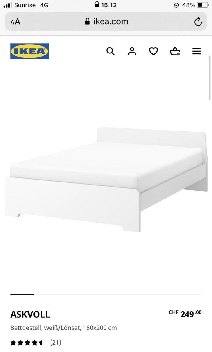 Letti: Askvoll Bett IKEA  – Usato da Emmenbrücke venduto da jan_98jv