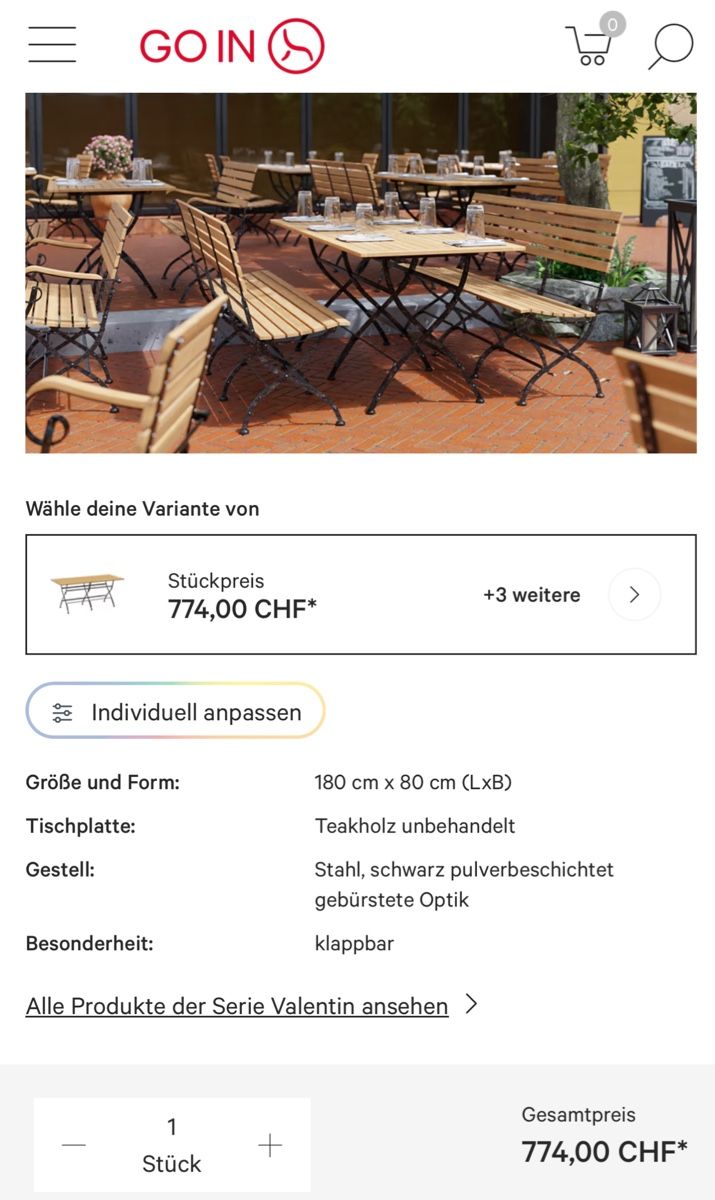 Tavoli: Gartentisch Teak 180x80 cm – Usato da Zürich venduto da evelyn67 8