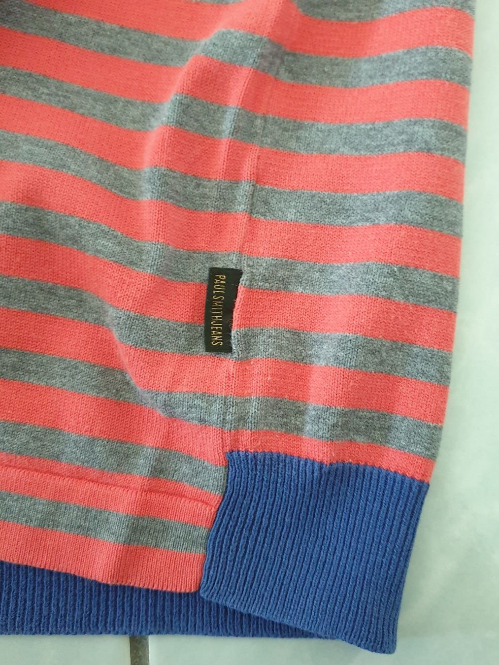 Paul Smith Maglioni & Felpe: Pull, XL, Paul Smith rayé corail/gris, bon état – Usato da Neuchâtel venduto da Verenas12 3