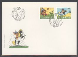 2012, FDC, Der kleine Indianer Yakari (Nr. 1449–1450)