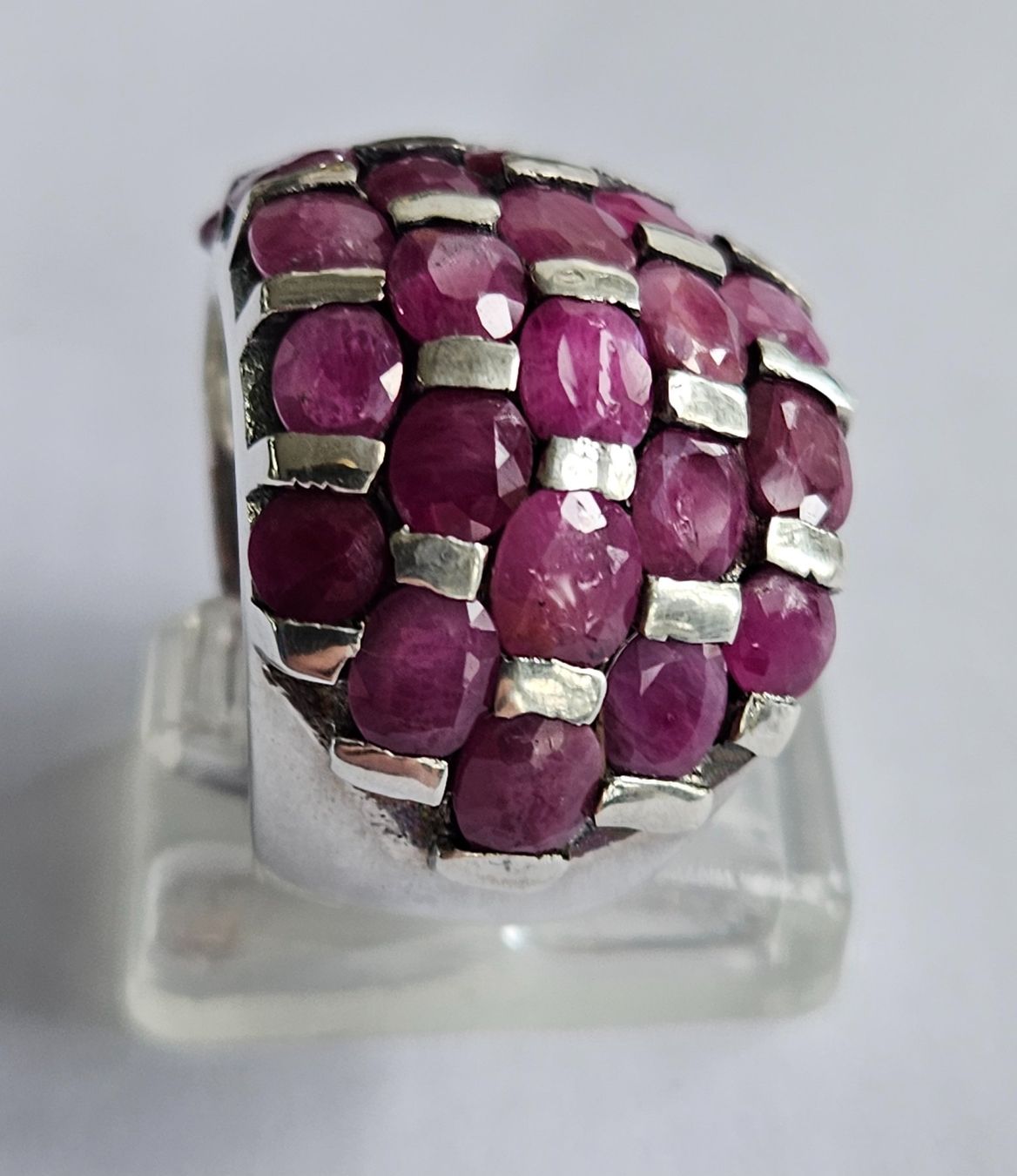 Anelli: Ring Silber mit vielen Rubinen Grösse 56 – Nuovo (secondo la descrizione) da Zürich venduto da benedikt12 7