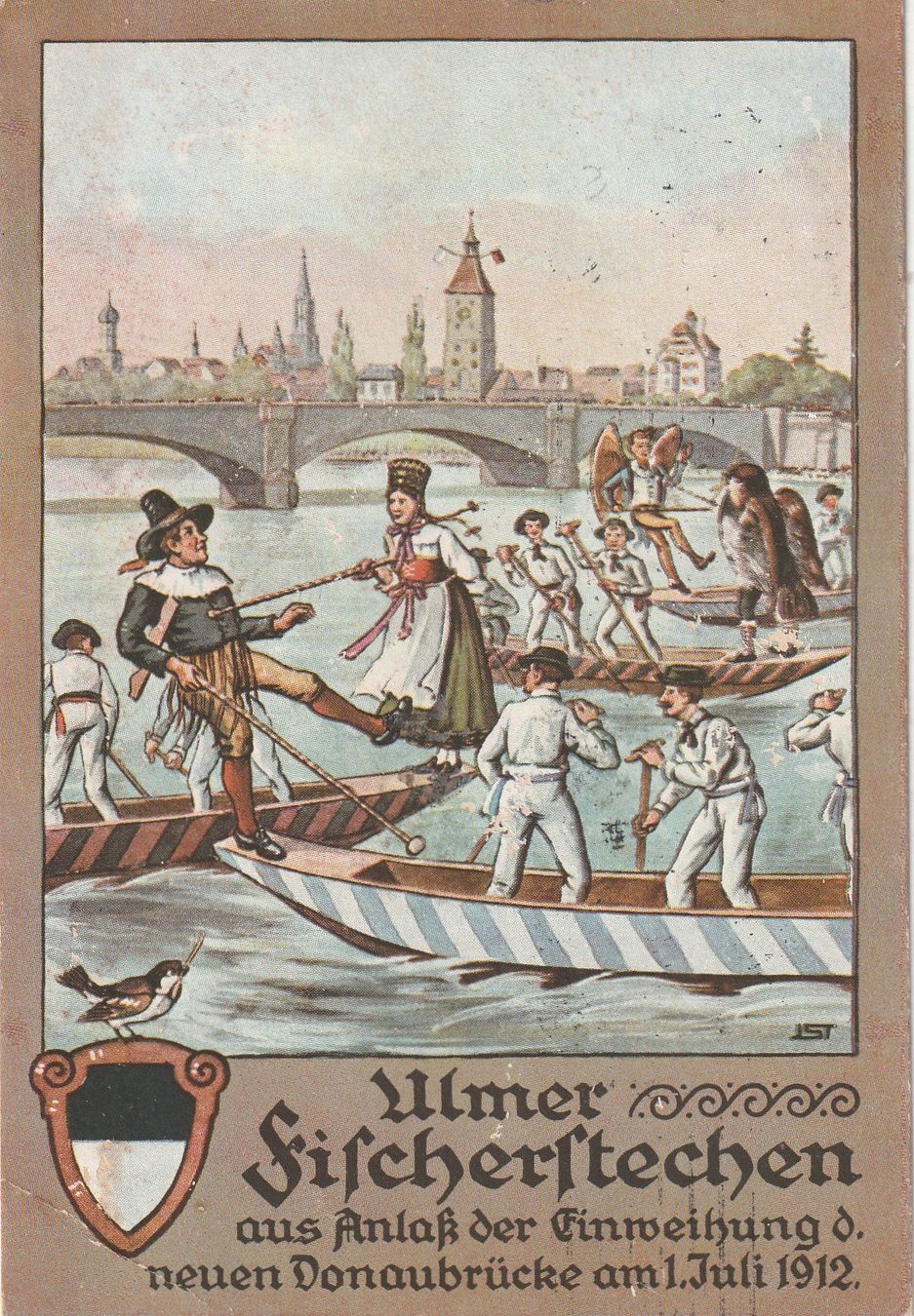 Cartoline postali: Ulm Fischerstechen  1912 – Usato da Rorschacherberg venduto da fratovi2