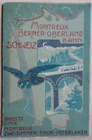 antike Broschüre Montreux Berner Oberland Bahn 1906