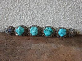Armband Türkis China Cloisonné / Silber