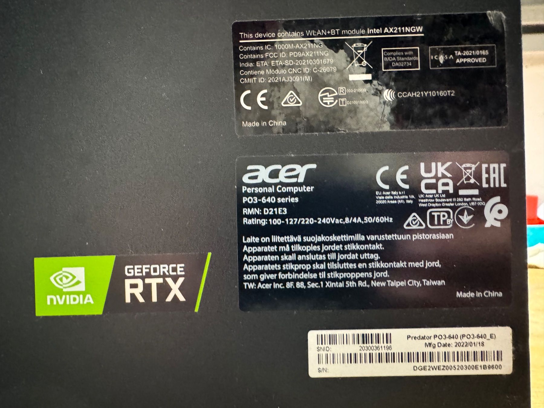 Acer PCs: ACER Predator 3000 Gamer PC defekt – Defekt aus Langenbruck von ndeger 6