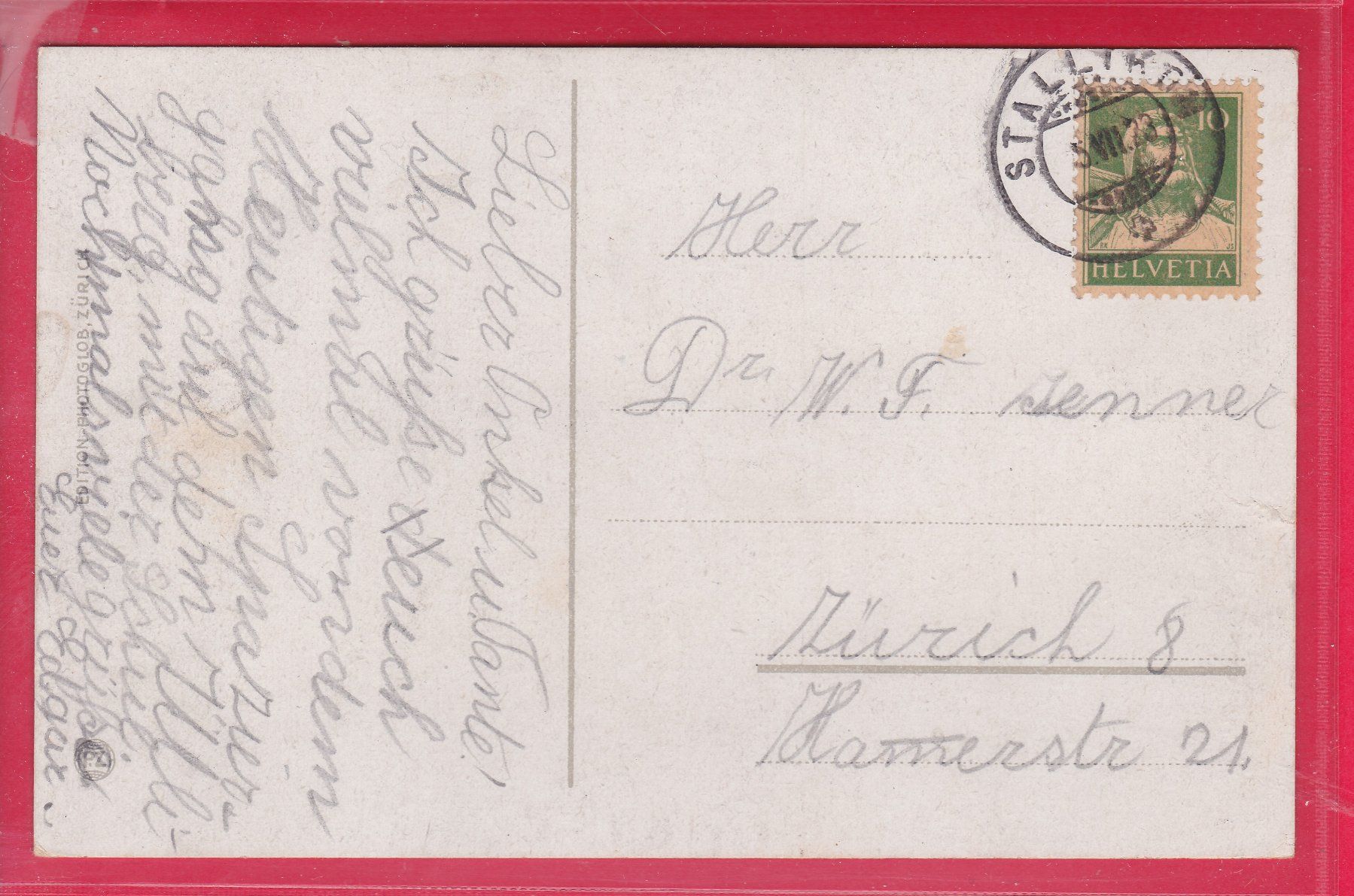 Cartoline postali: UETLIBERG, FALLÄTSCHÄ, GLECKSTEINHÜTTE MIT GLÄRNISCHKETTE, – Usato da Oberrieden venduto da Gebirgsstelze 1