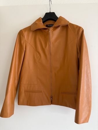 Kunstleder Jacke, karamelfarbig, Top Zustand, Gr. M