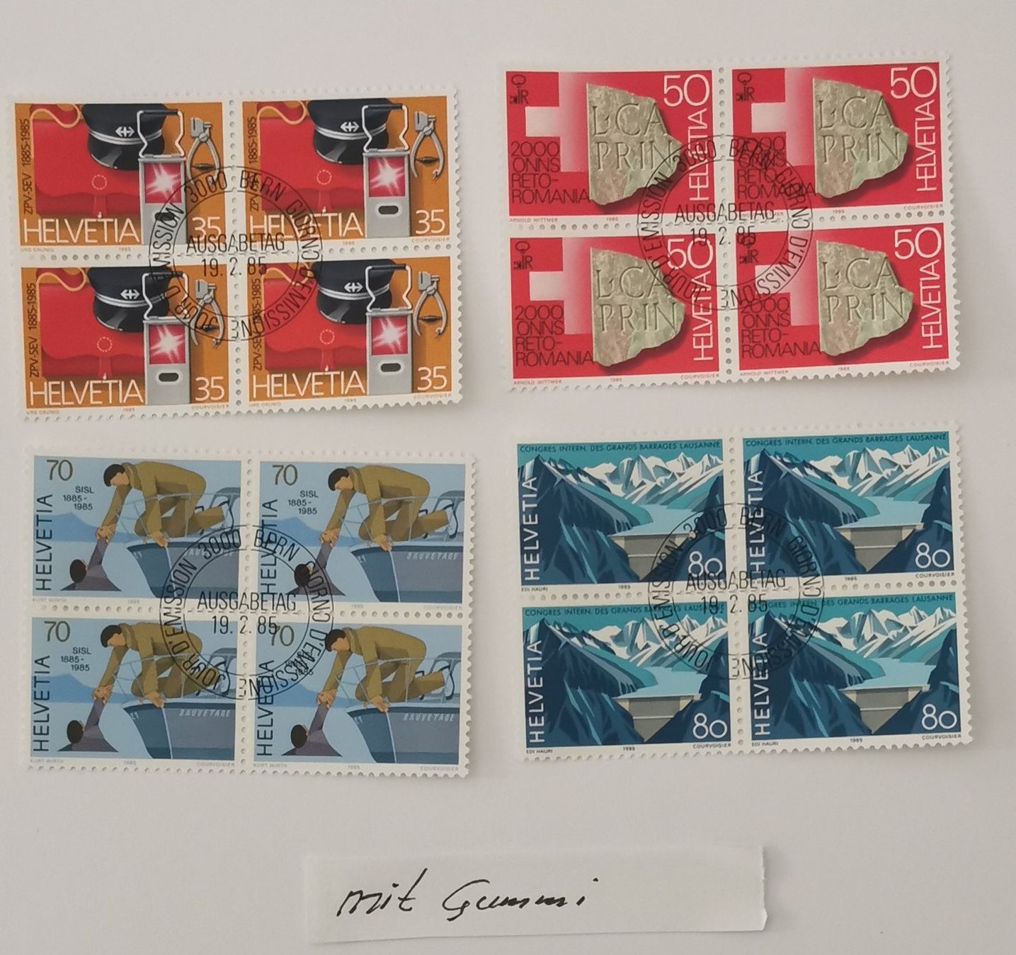 Tous les timbres: 1985 – Neuf (Voir description) à Aadorf par Chnorli-Furz