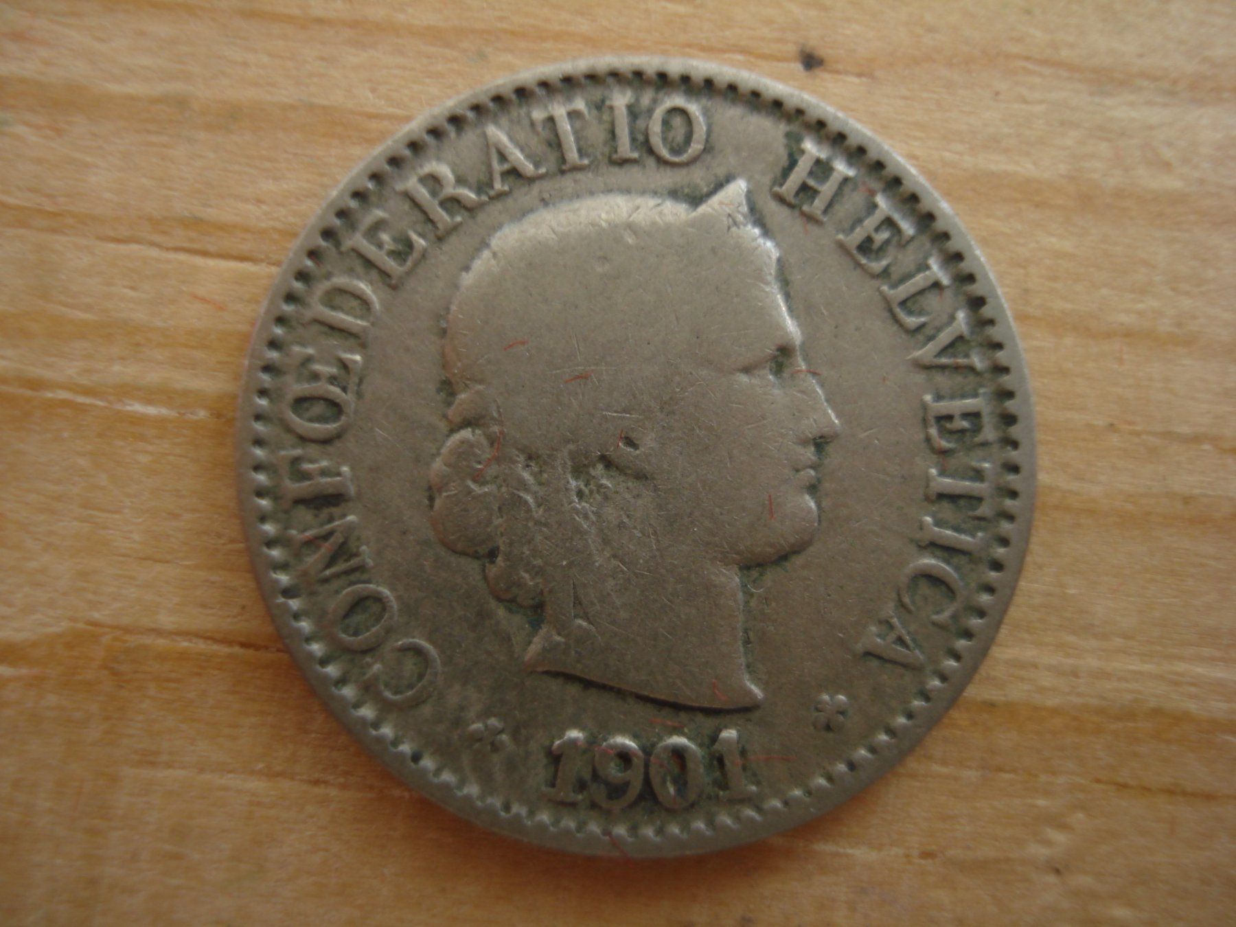 Alle Münzen: (S1) 5 Rappen 1901 – Gebraucht aus Erlach von Net-Coins