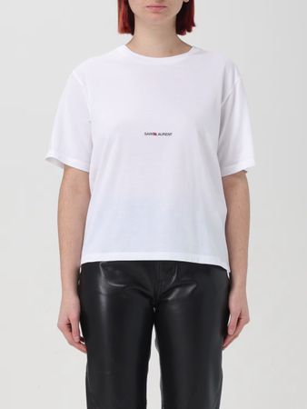 Saint Laurent T-Shirt Weiss Grösse M Baumwolle mit Logo