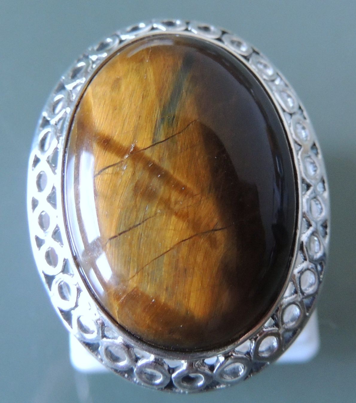 Anelli: Tigerauge Silber 925 Fingerring Gr. 57 – Nuovo e nell'imballaggio originale da Waldenburg venduto da schaller707