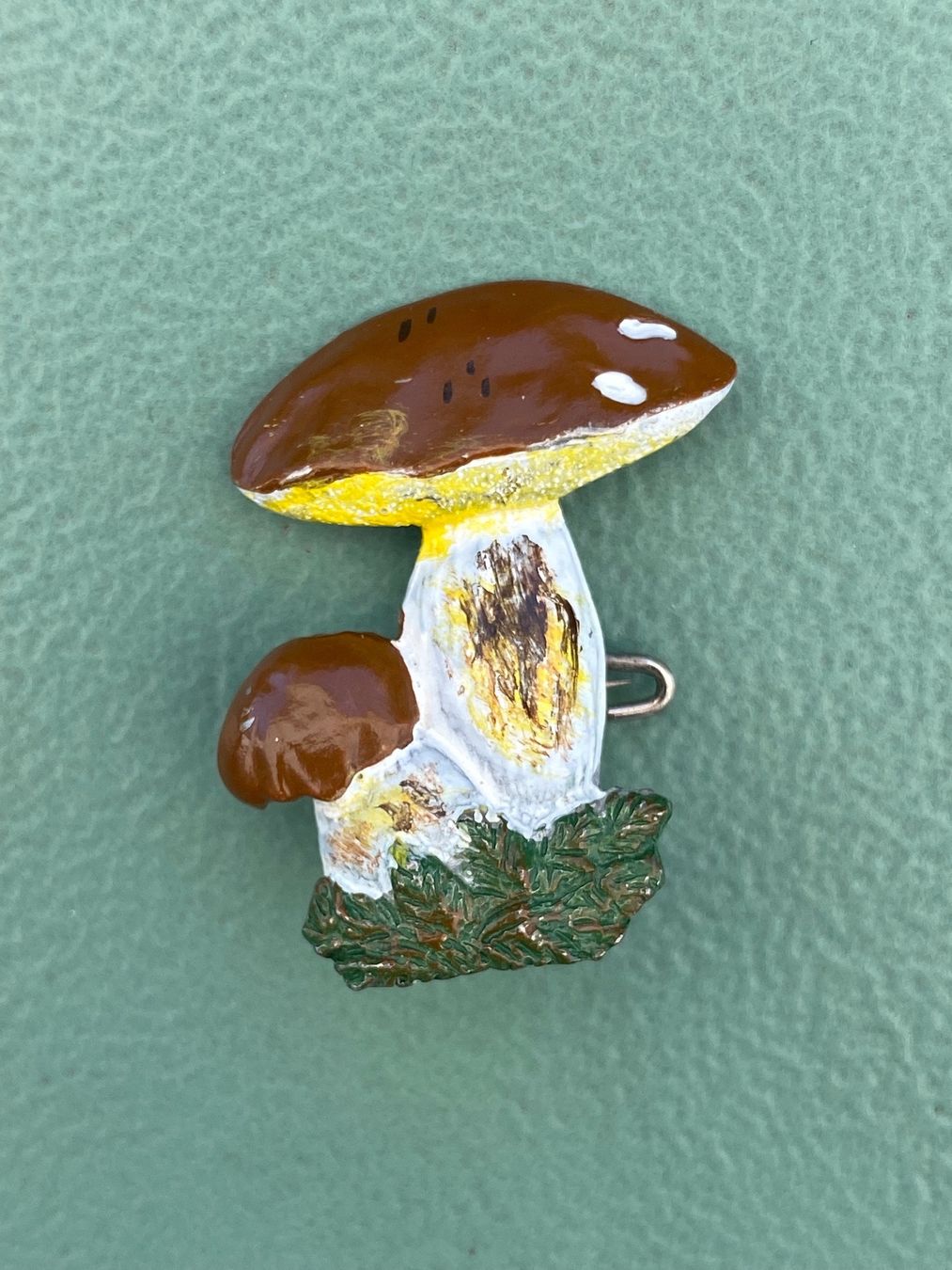 Spille & Fermagli: Pilz Brosche handbemalt – Usato da Uitikon Waldegg venduto da quasineu