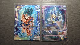 Vegeta & Son Goku SR – 2 Karten – Dragon Ball Fusion 