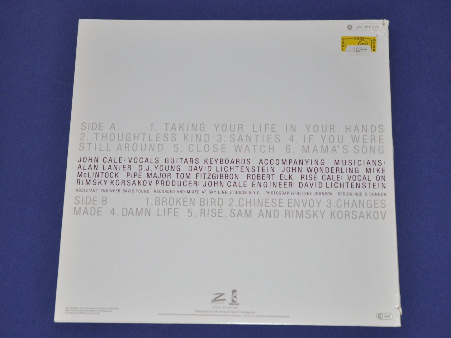 Dischi in vinile: LP John Cale - Music For A New Society – Usato da Boll venduto da Theodora15 1