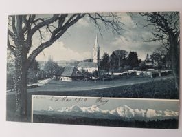 Alte Postkarte Ansicht Muri mit Alpenblick datiert 1910 R35