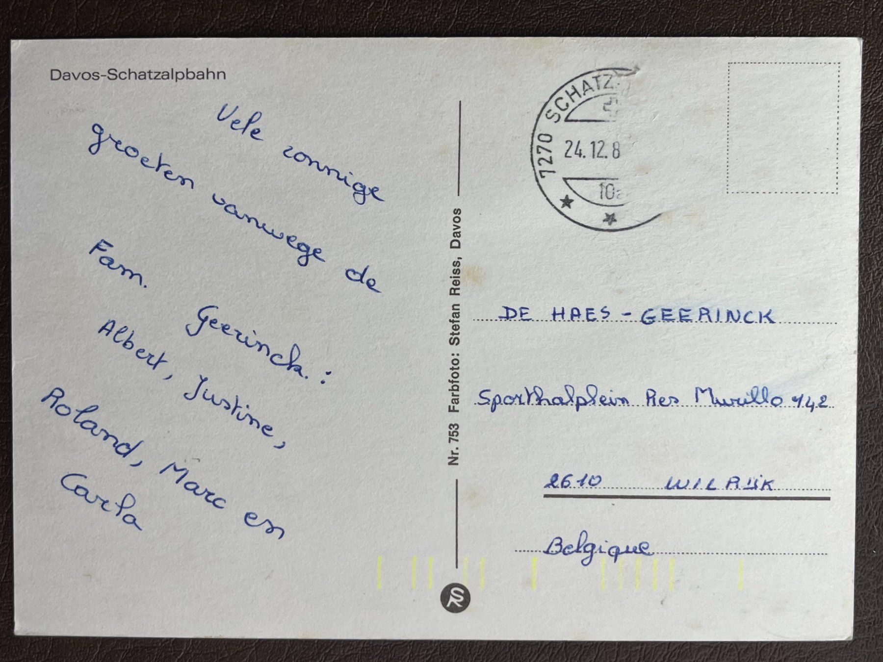 Ansichtskarten: Davos - Schatzalpbahn – Gebraucht aus Steg VS von danwer74 1