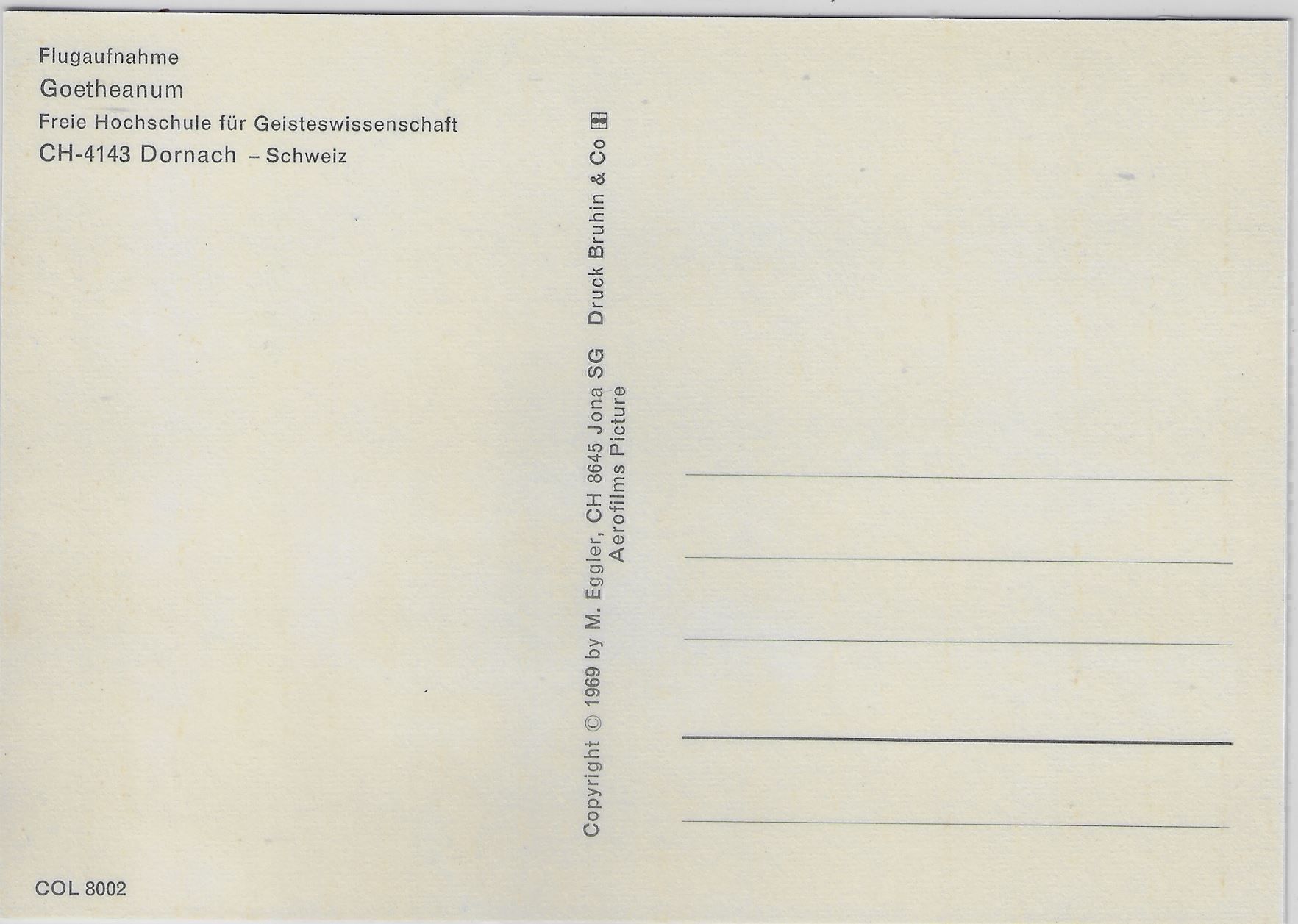 Cartoline postali: Flugaufnahme Goetheanum Dornach SO – Usato da Ettingen venduto da Kartenplanet 1