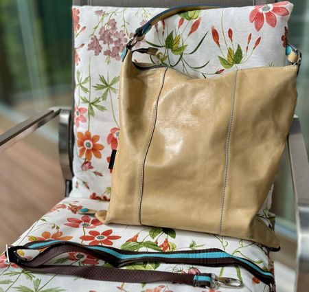 GABS Ledertasche, hellbeige, sehr geräumig