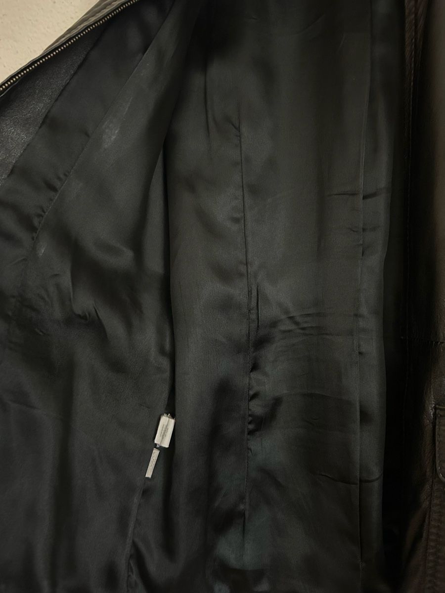 Mango Giacche: Mango MNG Echtleder Mantel schwarz mit Gürtel, Gr. L – Usato da Nebikon venduto da icon.vintage 5