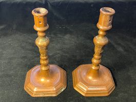 Paar Kerzenständer Messing