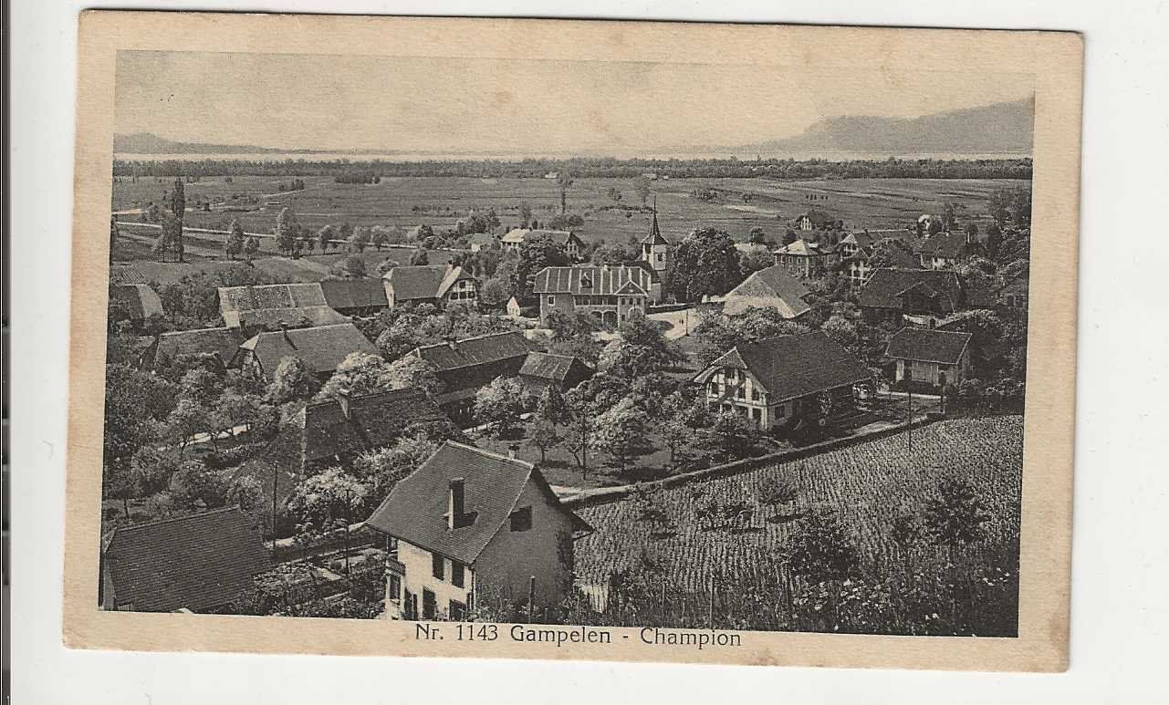 Cartoline postali: Gampelen, 1923 – Usato da Spiez venduto da Niesen20