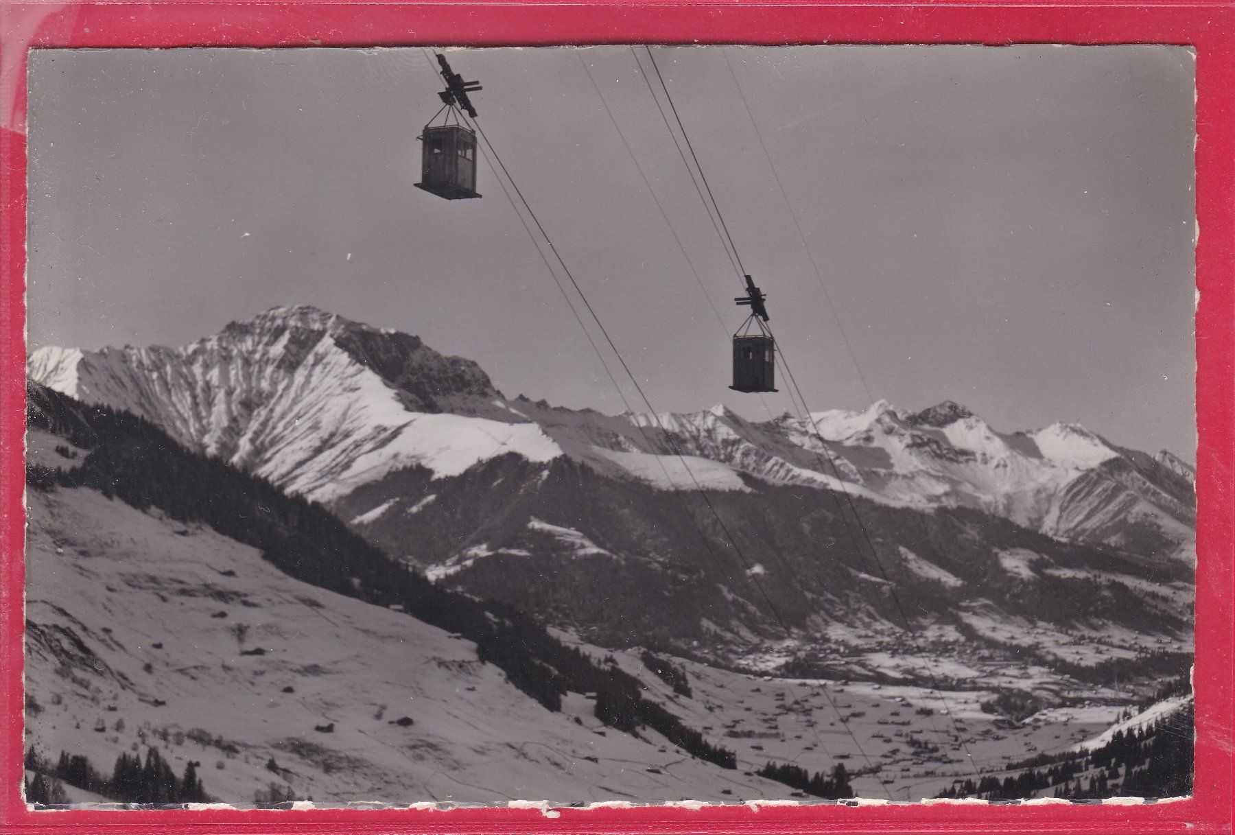 Ansichtskarten: ADELBODEN, LUFTSEILBAHN, 10.3.1947 – Gebraucht aus Oberrieden von Gebirgsstelze