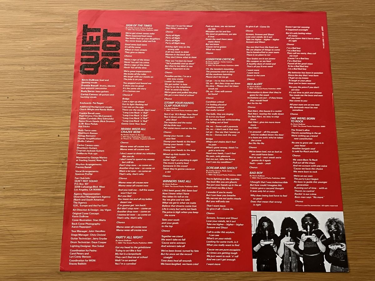Dischi in vinile: Quiet Riot Condition critical Lp Japan – Usato da Basel venduto da Vinyloase 7