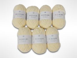RICO DESIGN flauschiges Garn Gelb 7 Stk.