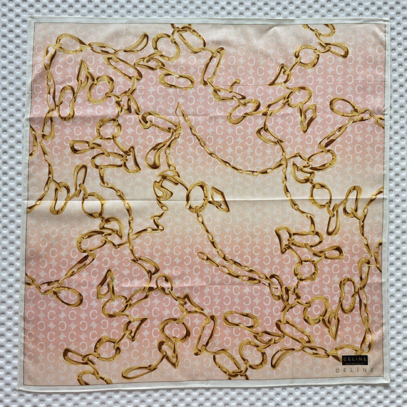 Celine Foulard & Sciarpe: Céline Baumwolltuch 50 × 50 cm – Nuovo e nell'imballaggio originale da Zürich venduto da LIMAR 2