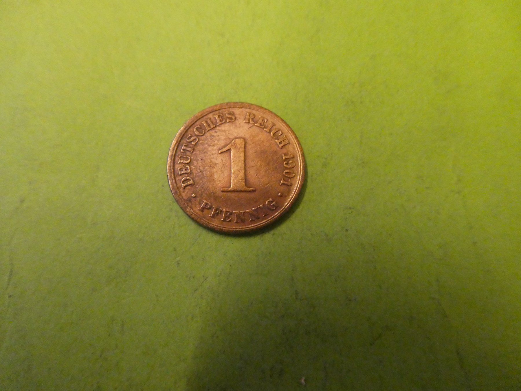 Tutti le monete: Dt. Reich 1901 A, 1 Pfennig – Usato da Hinterforst venduto da Rohusri