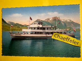 Thunersee, Motorschiff „Jungfrau „ mit Stockhornkette